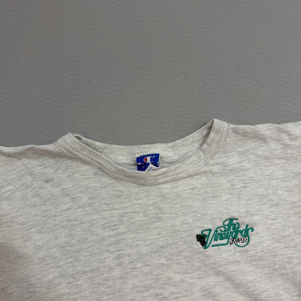 Vintage Champion The Vineyards Shirt Men's Extra Large Gray 90s Embroidered - Picture 3 of 13